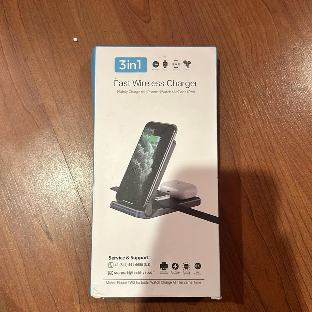 3-in-1 fast wireless charger for iPhone, Apple Watch & AirPods